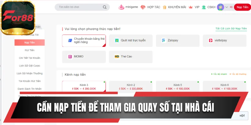 Ba sảnh xổ số For88 đỉnh cao giúp người chơi săn thưởng tiền tỷ mỗi ngày