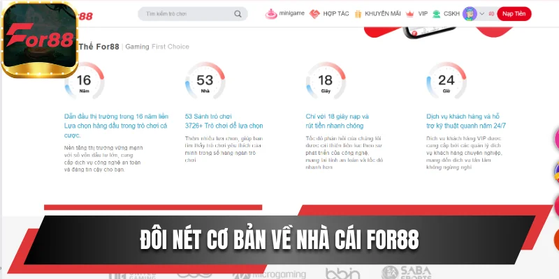 Đôi nét cơ bản về nhà cái For88