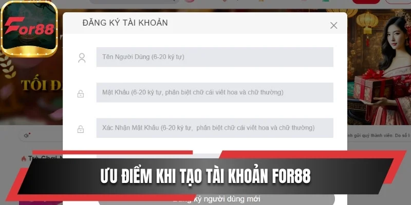 Cách tạo tài khoản For88 nhanh chóng